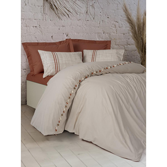 Cotton Box Candy Tek Kişilik Nevresim Takımı Merri Bej