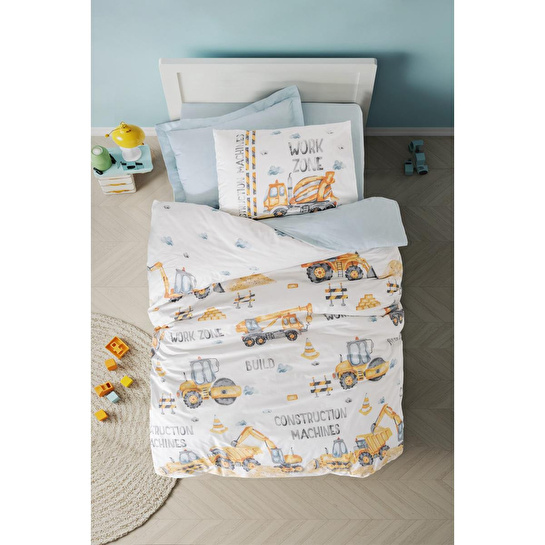 Cotton Box Junior Tek Kişilik Nevresim Takımı Buildo Mavi