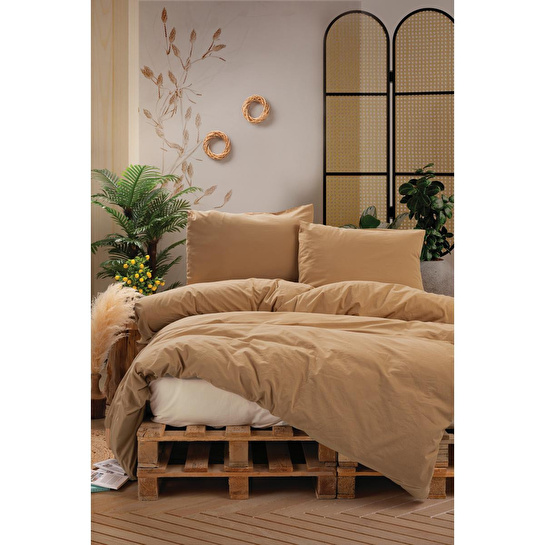 Cotton Box Neat Çift Kişilik Nevresim Takımı Bej-krem