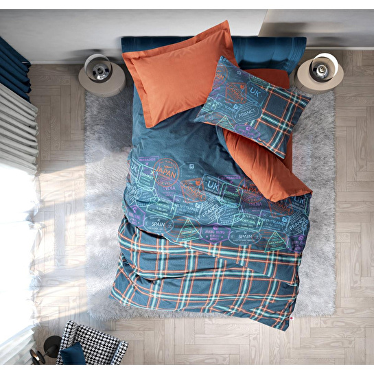 Cotton Box Genç Odası Tek Kişilik Nevresim Takımı Pleds Tarçın