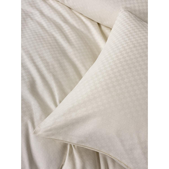 Cotton Box Plaid Ranforce Çift Kişilik Nevresim Takımı Krem