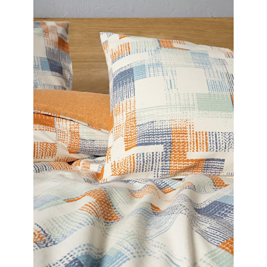 Cotton Box Flanel Çift Kişilik Nevresim Takımı Rina Kiremit