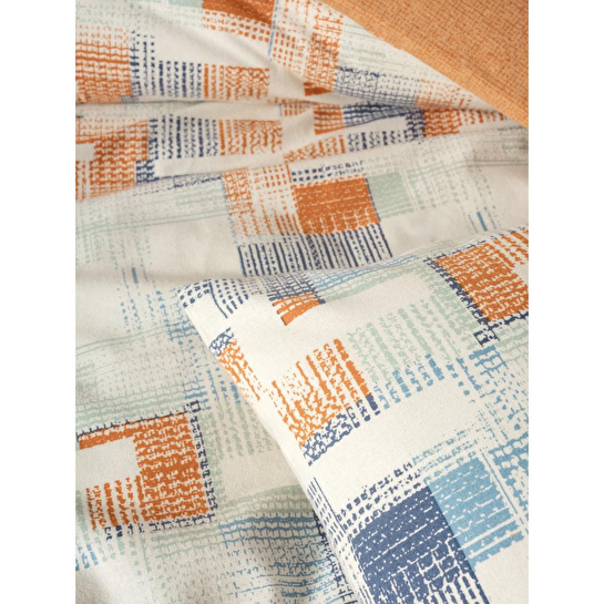 Cotton Box Flanel Çift Kişilik Nevresim Takımı Rina Kiremit