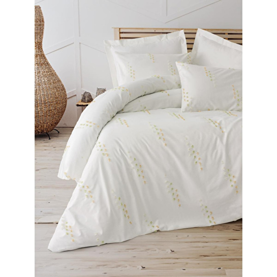 Cotton Box Twirly Çift Kişilik Nevresim Takımı Feya Bej