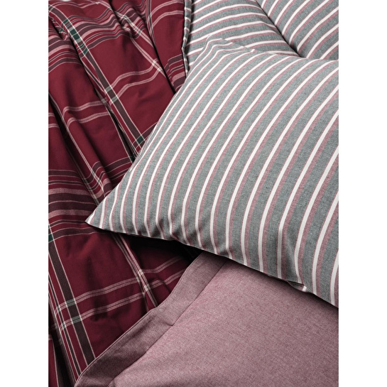 Cotton Box Natureforce Çift Kişilik Nevresim Takımı Pledd Bordo