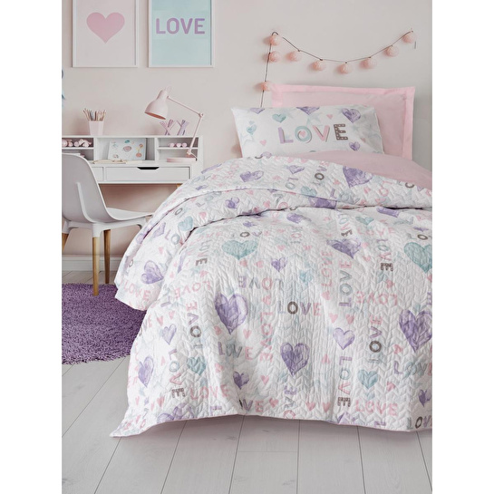 Cotton Box Genç Odası Tek Kişilik Complete Set Lovella Pembe