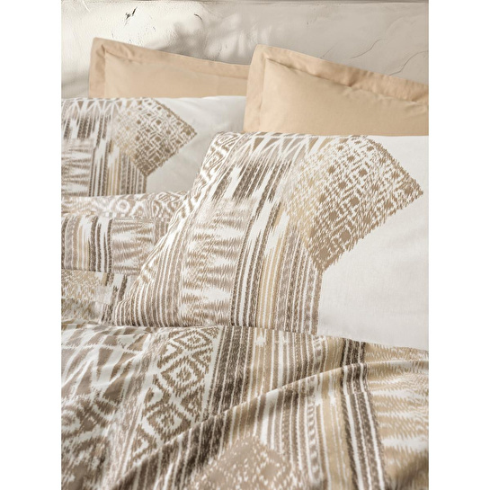 Cotton Box Ethnic Çift Kişilik Nevresim Takımı Amara Karamel