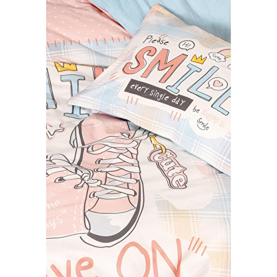 Cotton Box Genç Odası Tek Kişilik Nevresim Takımı Smile Mint