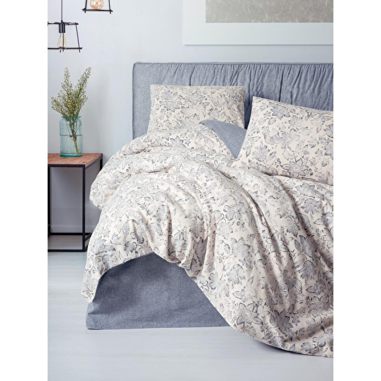 Cotton Box Flanel Çift Kişilik Nevresim Takımı Ruby Antrasit