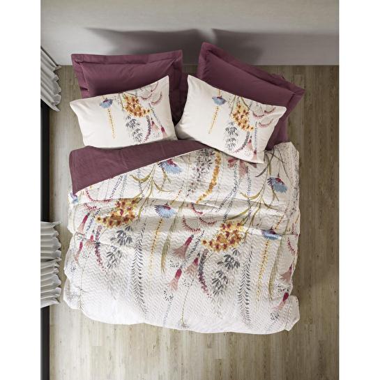 Cotton Box Tek Kişilik Complete Set Flos Bordo
