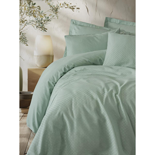 Cotton Box Plaid Ranforce Çift Kişilik Nevresim Takımı Plaid Adaçayı