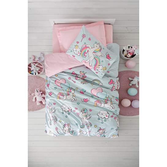 Cotton Box Junior Tek Kişilik Nevresim Takımı Twinka Pembe