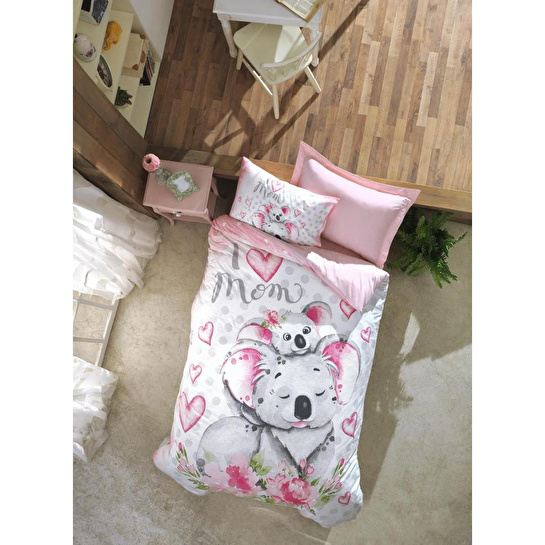 Cotton Box Junior Tek Kişilik Nevresim Takımı Koala Pembe