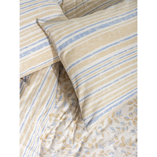 Cotton Box Flanel Tek Kişilik Nevresim Takımı Roof Mavi