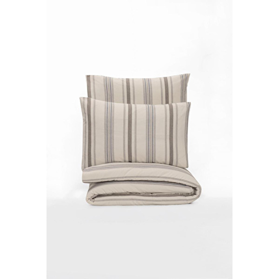 Cotton Box Natureforce İpliği Boyalı Çift Kişilik Nevresim Takımı Neoma Vizon