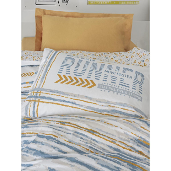 Cotton Box Genç Odası Tek Kişilik Nevresim Takımı Dashon Sarı
