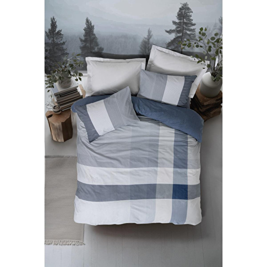 Cotton Box Nordek Ranforce Çift Kişilik Nevresim Takımı Liva Gri