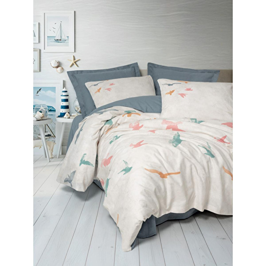 Cotton Box Maritime Tek Kişilik Nevresim Takımı Kaija Mavi