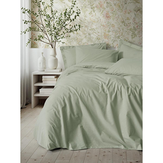 Cotton Box Plain Çift Kişilik Nevresim Takımı Plain Adaçayı