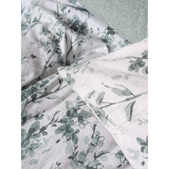 Cotton Box Flanel Çift Kişilik Nevresim Takımı Casey Petrol