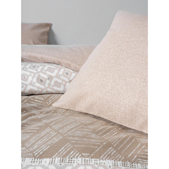 Cotton Box Flanel Tek Kişilik Nevresim Takımı Arrow Krem