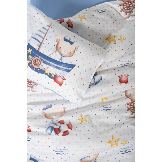 Cotton Box Bebek Nevresim Takımı Seaman Mavi