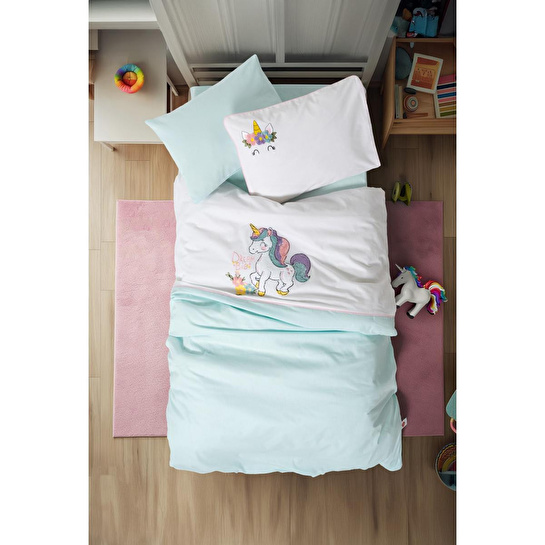 Cotton Box Punch Nakışlı Bebek Nevresim Takımı Dolly Mint