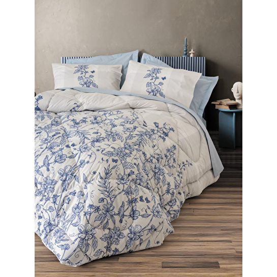 Cotton Box Tek Kişilik Uyku Seti Linora Mavi