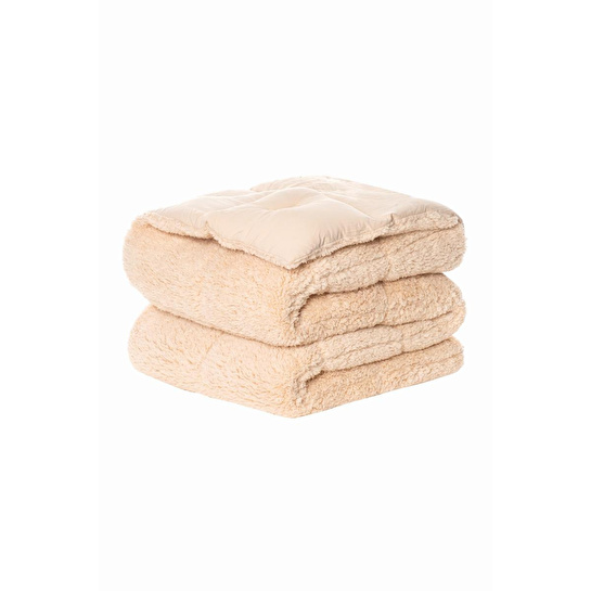 Cotton Box Çift Kişilik Peluş Yorgan Krem 195x215