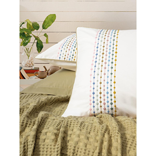 Cotton Box Aura Çift Kişilik Pike Takımı Pebble Hardal