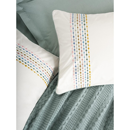 Cotton Box Aura Tek Kişilik Pike Takımı Pebble Mint