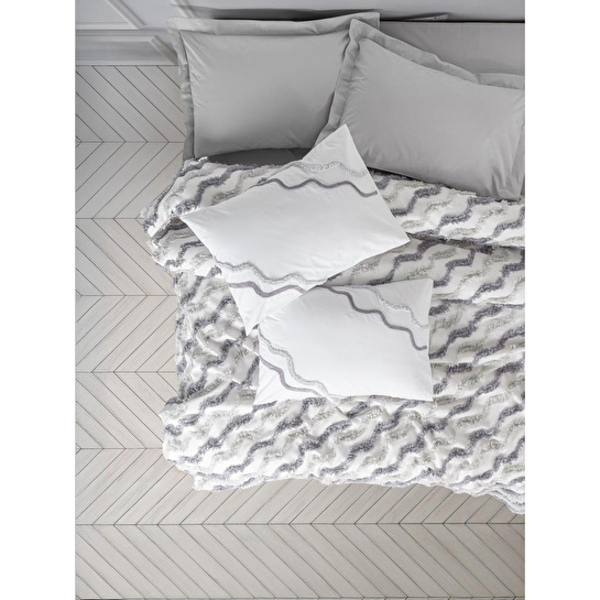 Cotton Box Bonny Çift Kişilik Pike Takımı Eldon Gri