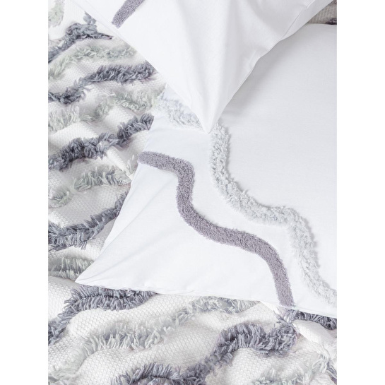 Cotton Box Bonny Çift Kişilik Pike Takımı Eldon Gri