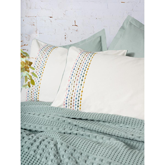 Cotton Box Aura Çift Kişilik Pike Takımı Pebble Mint