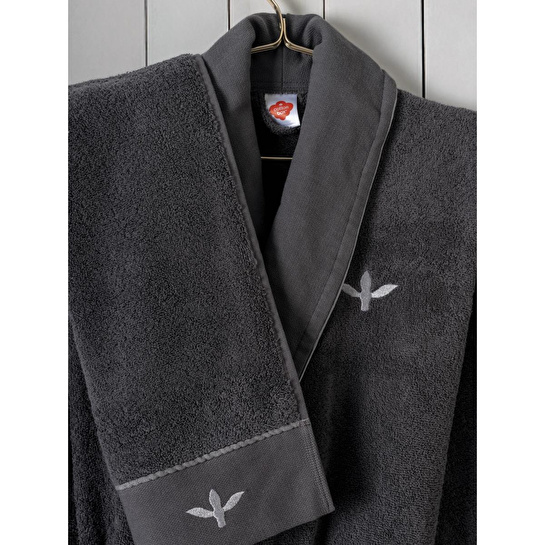 Cotton Box Folk Art Aile Bornoz Seti Dalila Tarçın-antrasit