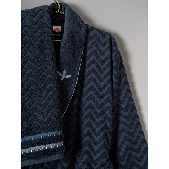 Cotton Box Masculine Aile Bornoz Seti Abel Kırmızı-lacivert