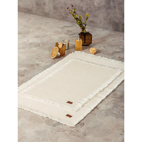 Cotton Box Bath Rug Set Krem 75x125 60x90
