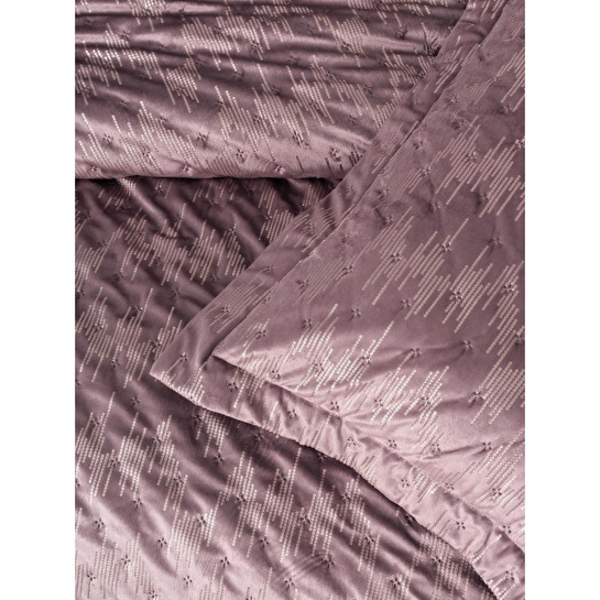 Cotton Box Smart Tek Kişilik Yatak Örtüsü Kadife Varaklı Luz Pudra