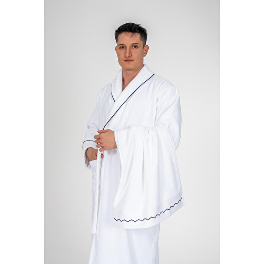 Cotton Box Classic Bornoz Seti Josina Beyaz Erkek L/xl