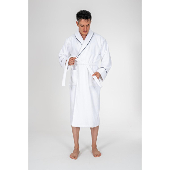 Cotton Box Classic Bornoz Seti Josina Beyaz Erkek L/xl
