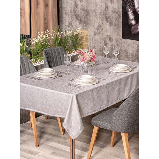 Cotton Box Jakarlı Dertsiz Masa Örtüsü Lavinia Lavanta 155x160