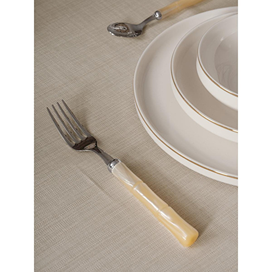 Cotton Box Plain Masa Örtüsü Bej 155x160