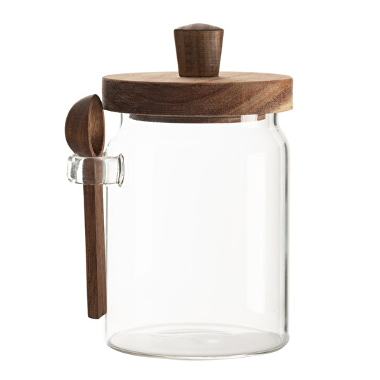 Mudo Home Cam Kavanoz Akasya Kapak&kaşik 700 Ml