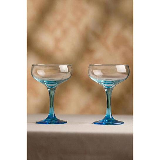 Rakle Marsilya 4'lü Cup Dondurmalık Seti Mavi-turkuaz 270 Cc