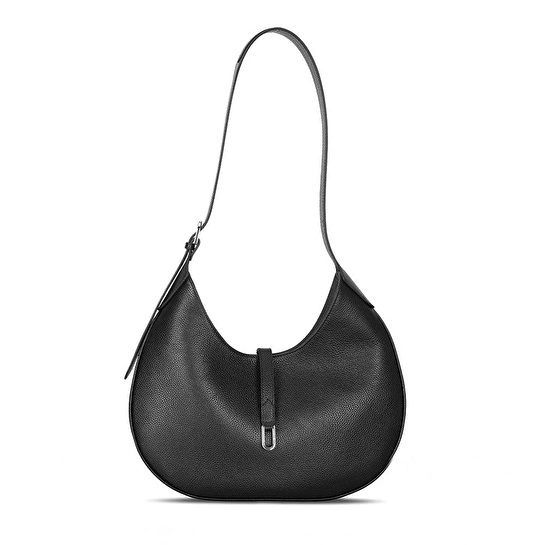 Bloominbag Crescente Deep Truffle Hakiki Deri Kadın Yarım Ay Formlu, El Yapımı Omuz Çantası