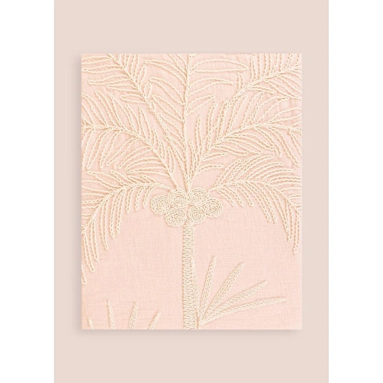 The Mia Throw Koltuk Şalı Püsküllü Pudra 170x130