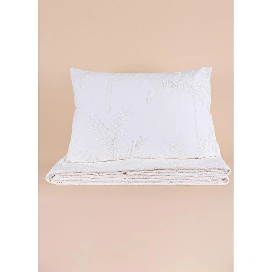 The Mia Çift Kişilik Yatak Örtüsü Seti 3 Parça Krem