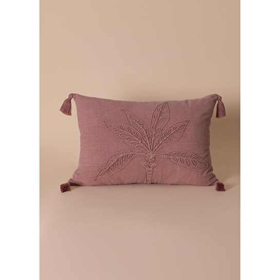 The Mia Püsküllü Kırlent Gül Kurusu 35x50cm