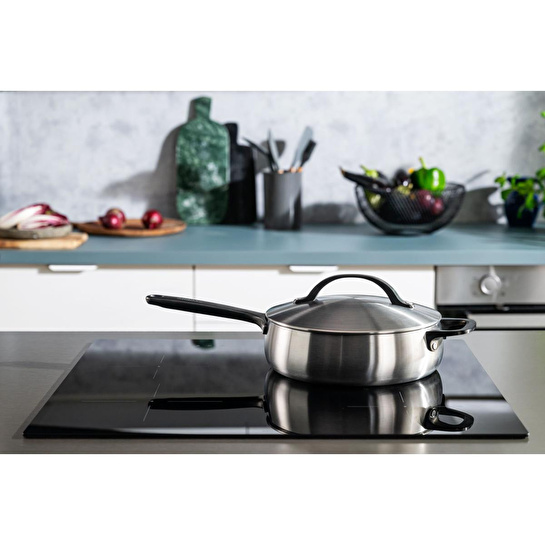 Berghoff Home Belly Kapaklı Sote Tavası 24cm Füme Siyah