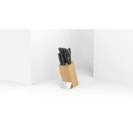 Berghoff Berhghoff Dina Pica 7 Parça Bambu Bloklu Paslanmaz Çelik Bıçak Seti